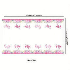 Pink One Themed Party Tablecloth Birthday Party Supplies