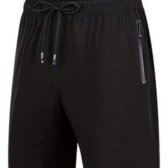 Men's Breathable Shorts With Side Pockets Quick Dry Elastic Waist