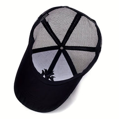 Mesh Baseball Cap Sun Hat Unisex Embroidered Letter