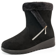 Non Slip Side Zip Snow Boots Thermal Winter Warm Mid Calf Boots