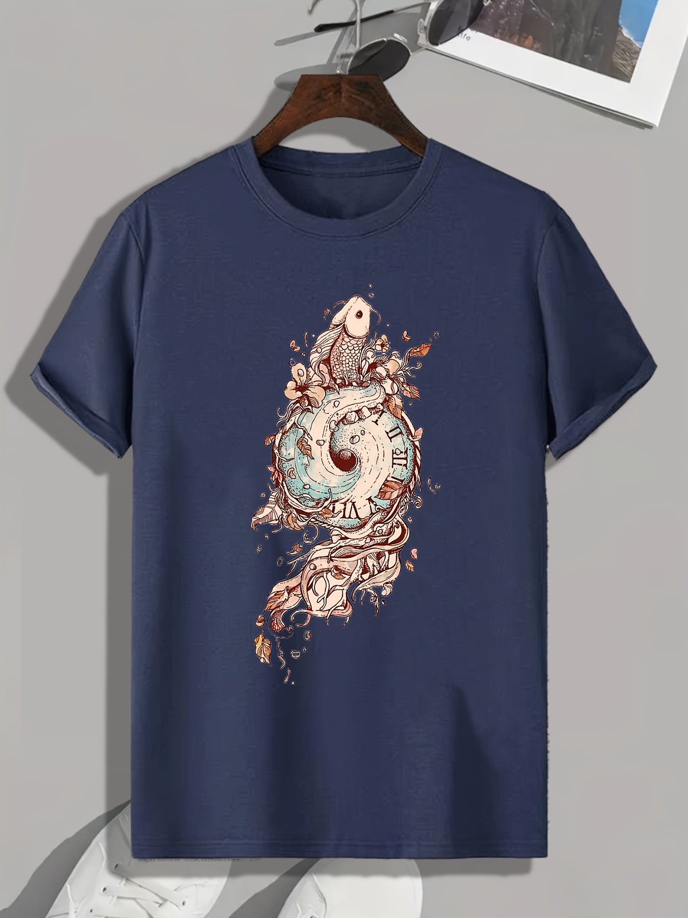 Artistic Painting Print Men's Graphic Tee for Summer