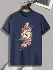 Artistic Painting Print Men's Graphic Tee for Summer