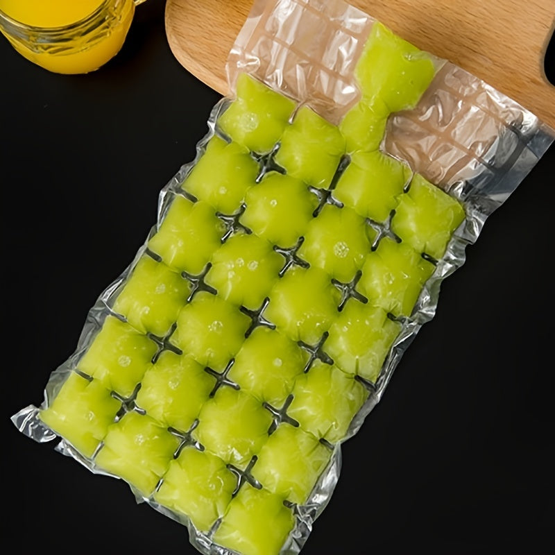 Disposable Ice Cube Bag - Self-sealing Freezer Stackable Tray