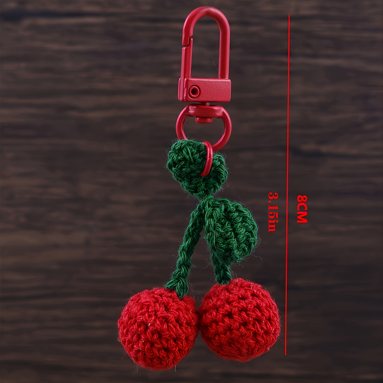 Wool Hand Hook Needle Cherry Ball Bag Keychain Pendant