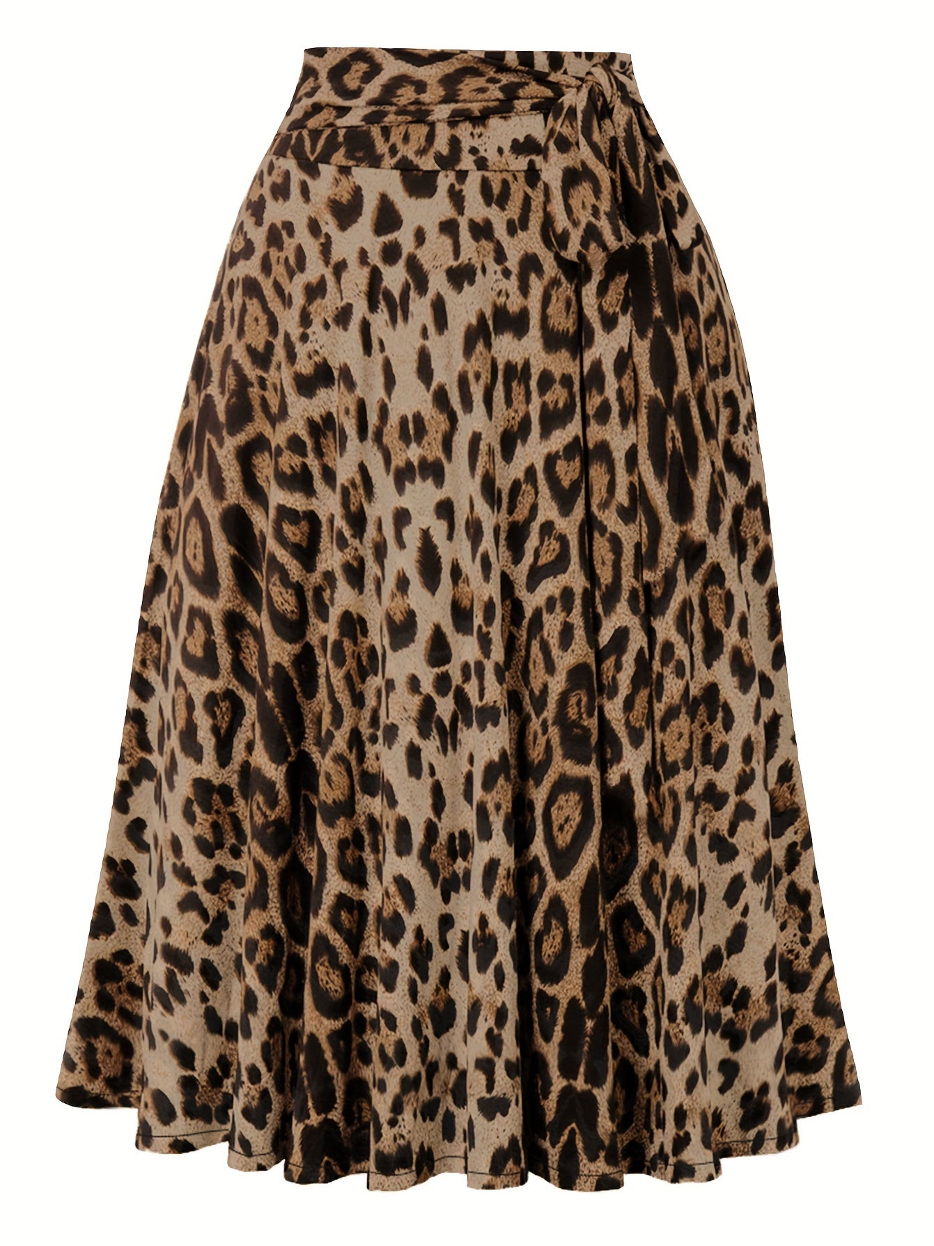 Leopard Print A-line Skirt