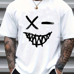 Smile Graphic T-shirt for Men - Casual Summer Tee