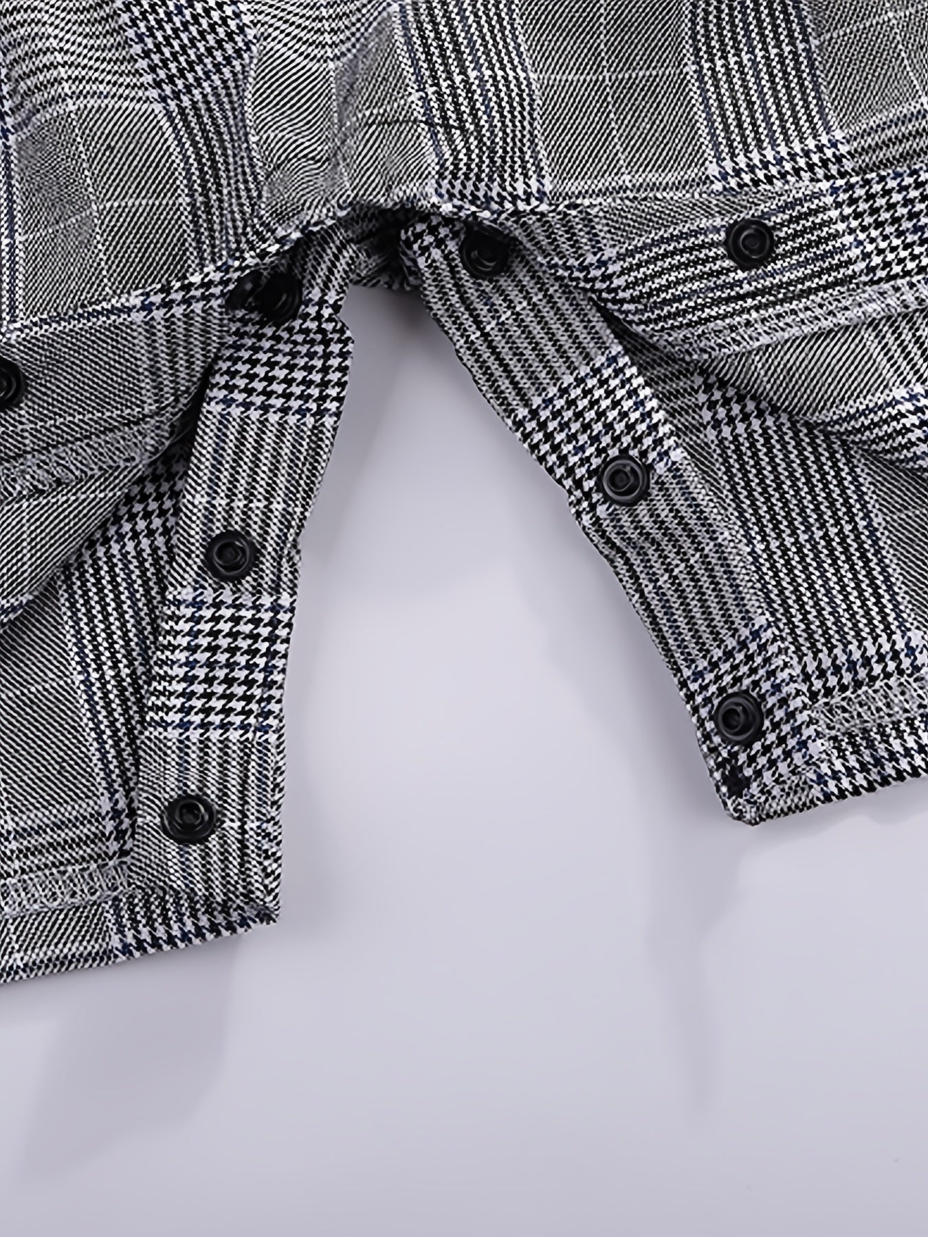 Baby Boys Plaid Bowtie Gentleman Romper Jumpsuit