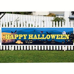 Halloween Banner Pumpkin Outdoor Flag Courtyard Sign Decoration