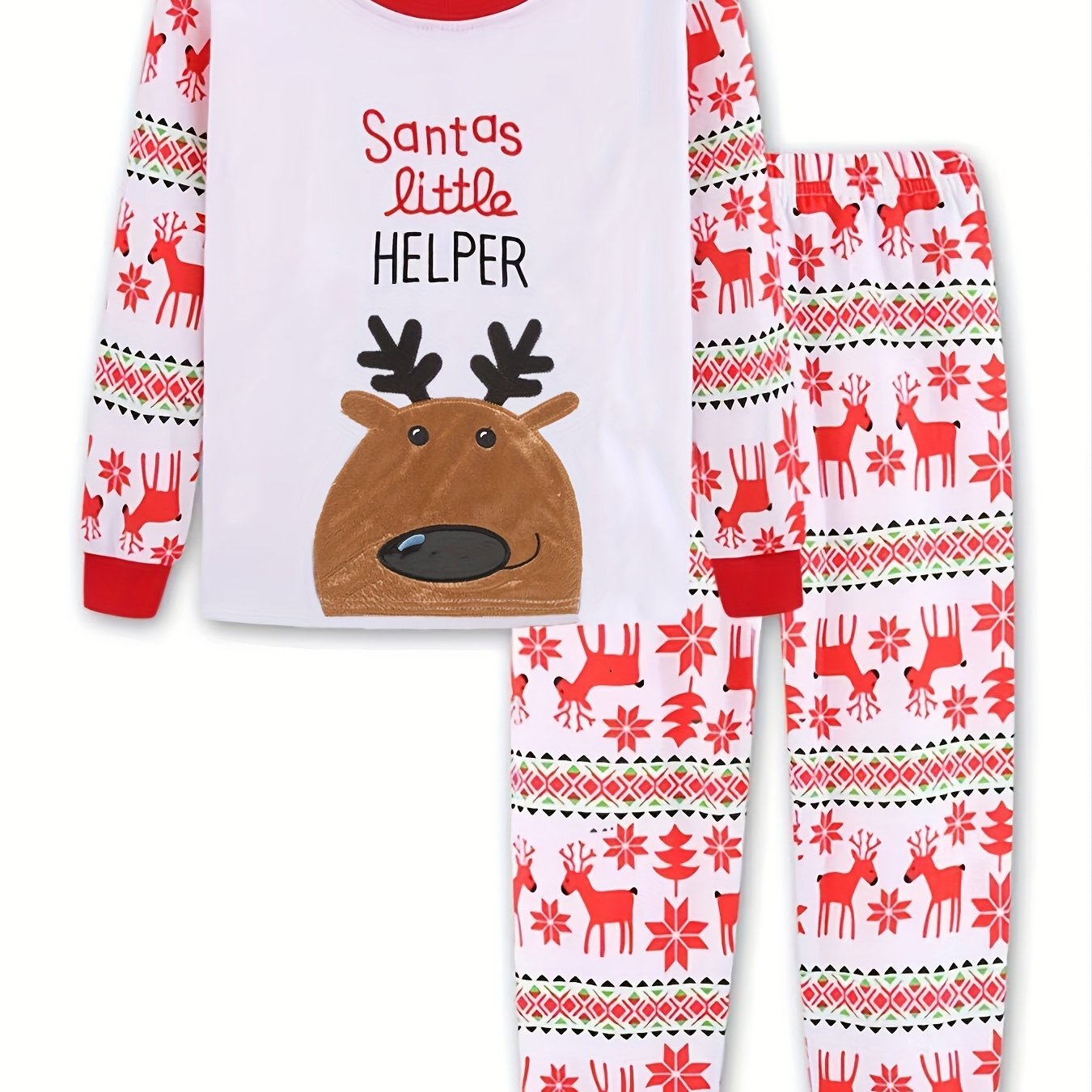Christmas Pajamas Sets Reindeer Santa Claus Toddler Clothes Kids Pajama
