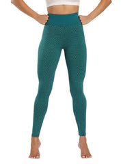 High Waist Plaid Print Leggings Casual Denim Leggings