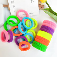 24pcs Large Size Fluorescent Hair Ties Y2K Style Hair Accessories