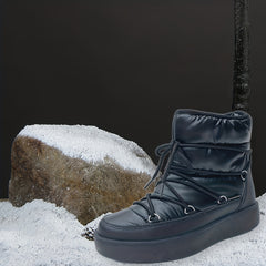 Women's Snow Boots Fleece Lined Waterproof Lace Up M