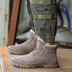 Men's Puncture Proof Safety Shoes Insulated Fleece Sneakers
