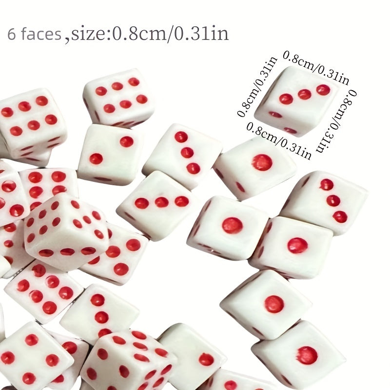 100pcs 8mm 4 Plastic Game Dice Party Supplies Wedding Supplies