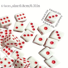 100pcs 8mm 4 Plastic Game Dice Party Supplies Wedding Supplies