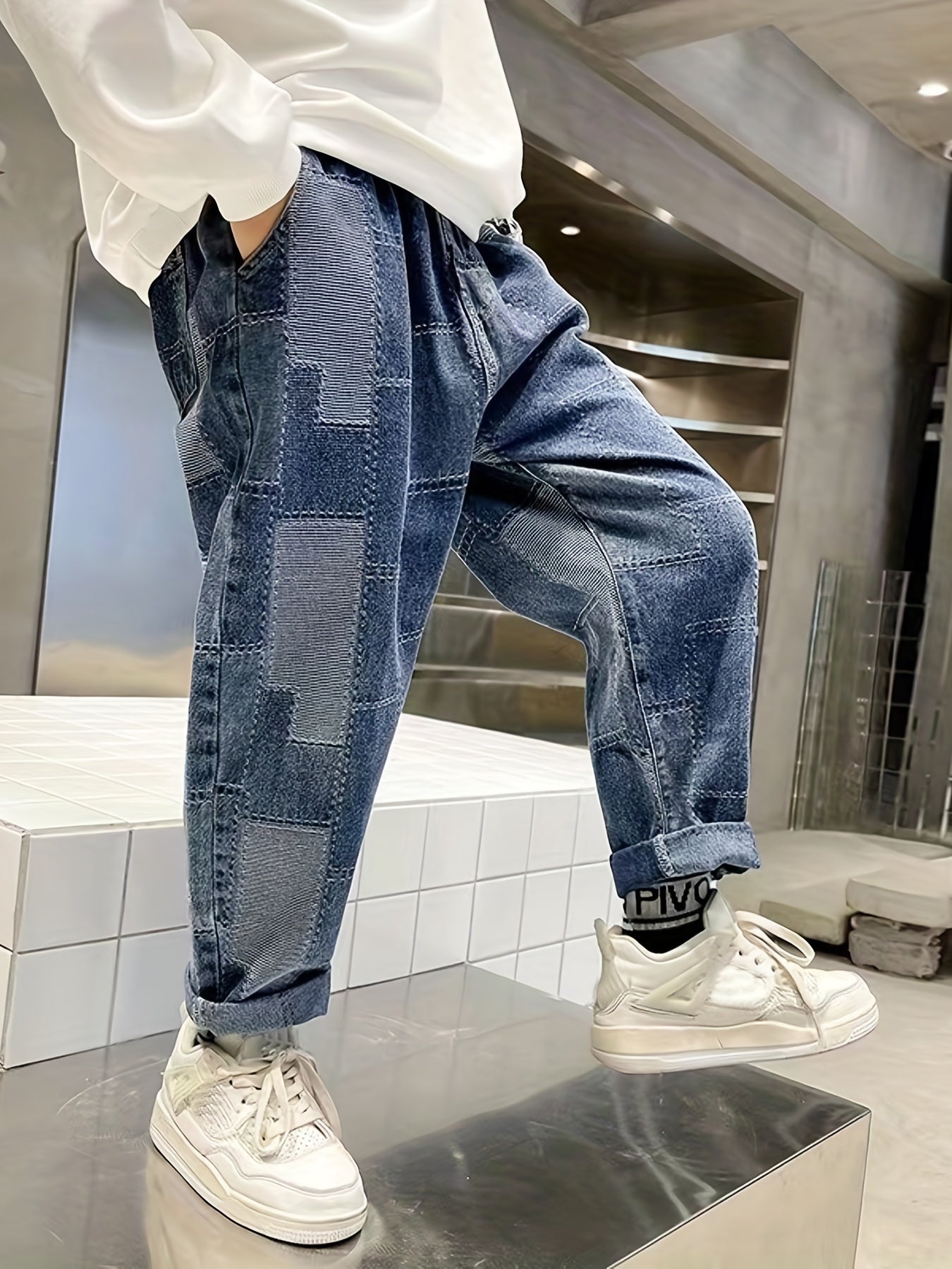 Boys Casual Denim Long Pants With Pocket Kids Clothing