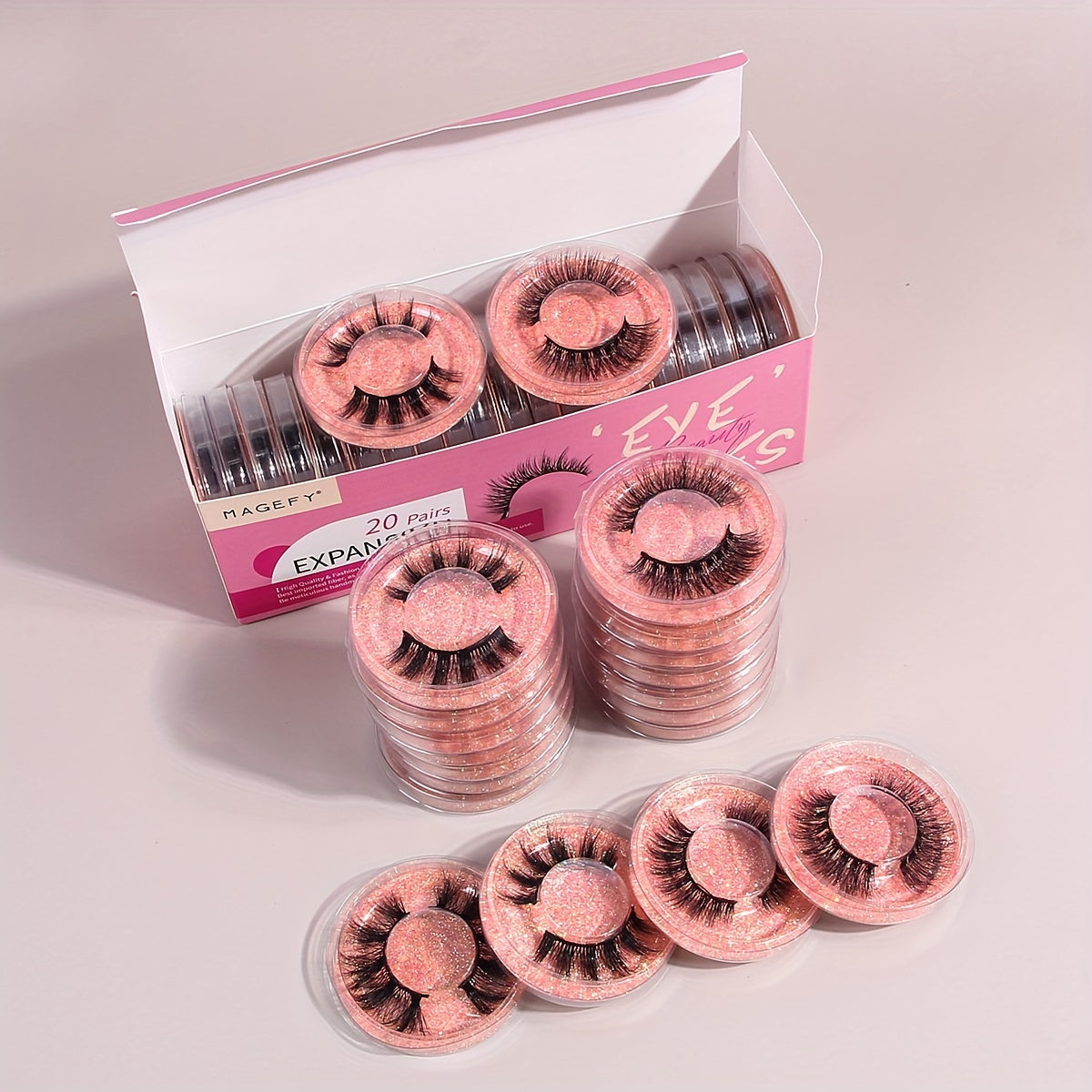 20 Pairs Mixed Style False Eyelashes for Daily Use