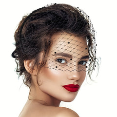 Rhinestone Spiral Hairband Vintage Inspired Bridal Veil Headpiece