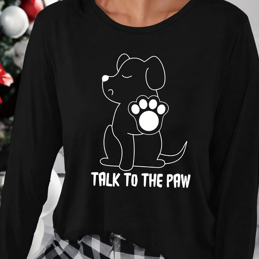 Women's Long Sleeve Lounge Top Crew Neck