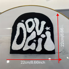 Men's Windproof Sport Knit Beanie Hat with 3 Star Pattern