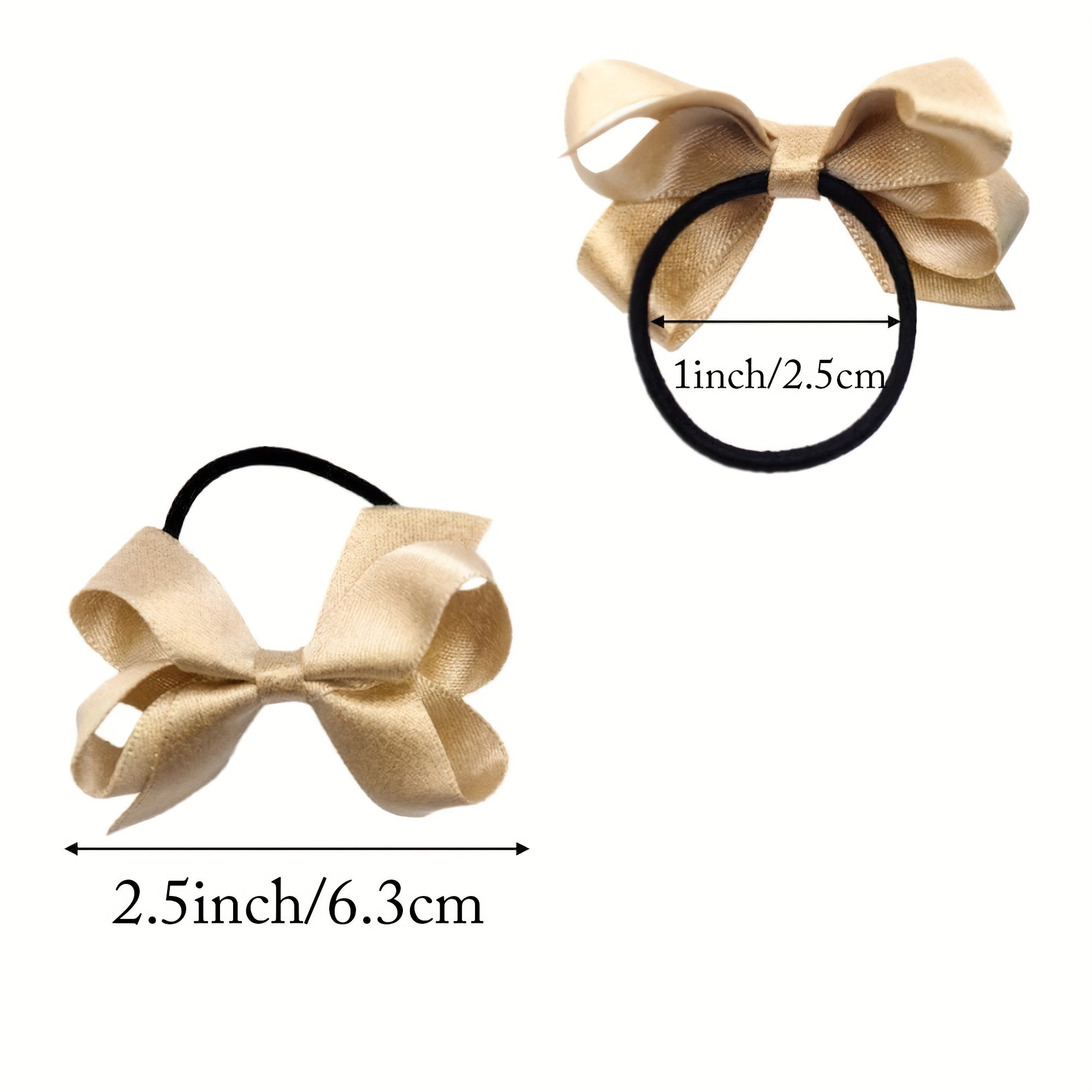 40pcs Glitter Silky Ribbon Bows Hair Tie Elastic Ties Hair Bands For Baby Girls