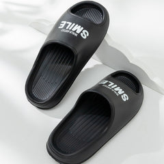 Men's Letter Graphic Platform Slippers