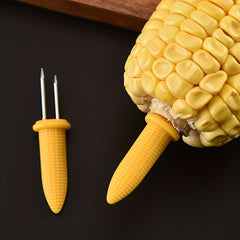 8pcs Stainless Steel Corn Needle Corn Plug Portable Barbecue Fork