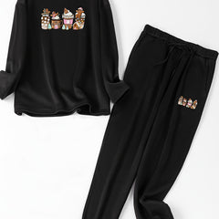 Gingerbread Man Lounge Set Long Sleeve Top & Joggers Pajamas