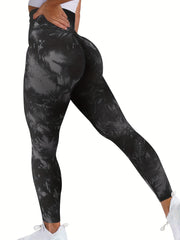 Tie Dye Sports Leggings High Waist Seamless Yoga Pants