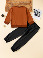 Boys Pullover Sweatshirt & Jogger Pants Set for Fall Winter