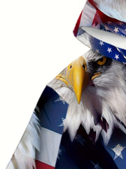 Flag Eagle Hoodie 3D Print Graphic Hooded Pullover for Men