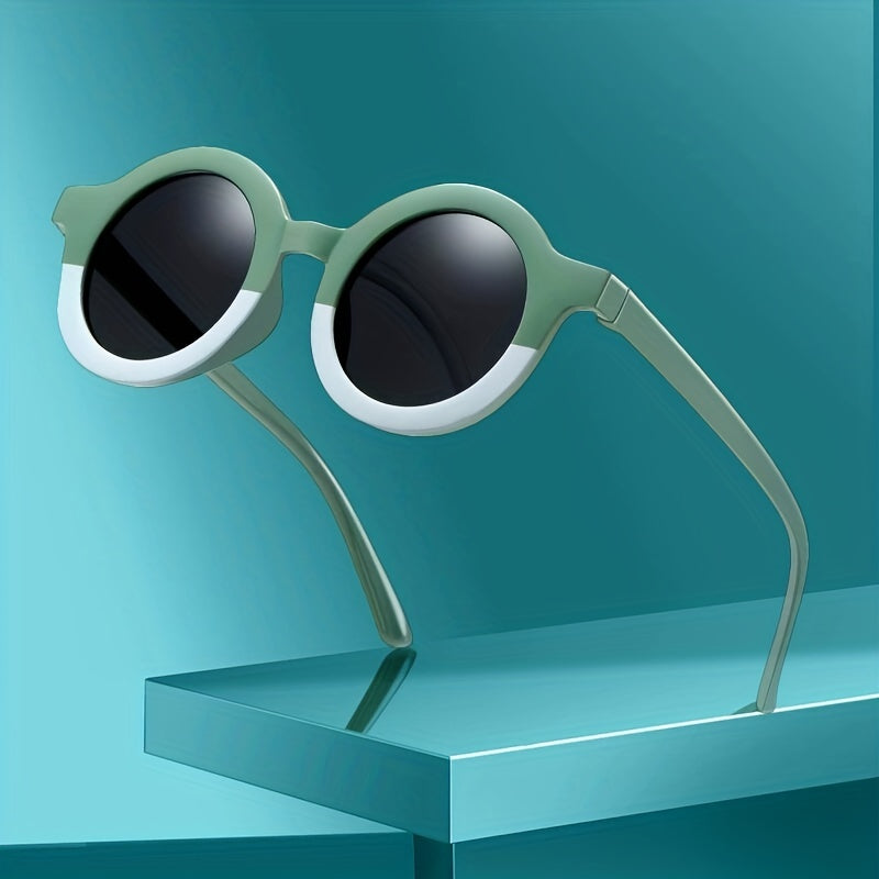 Kids Cartoon Round Frame Sunglasses - UV Protection