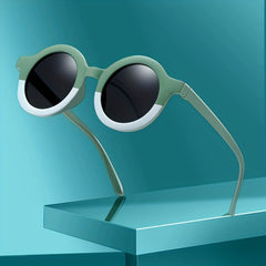 Kids Cartoon Round Frame Sunglasses - UV Protection