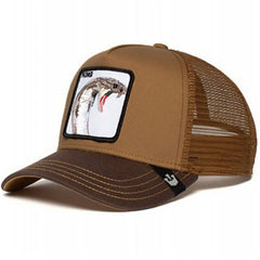 Animal Embroidery Mesh Baseball Hat