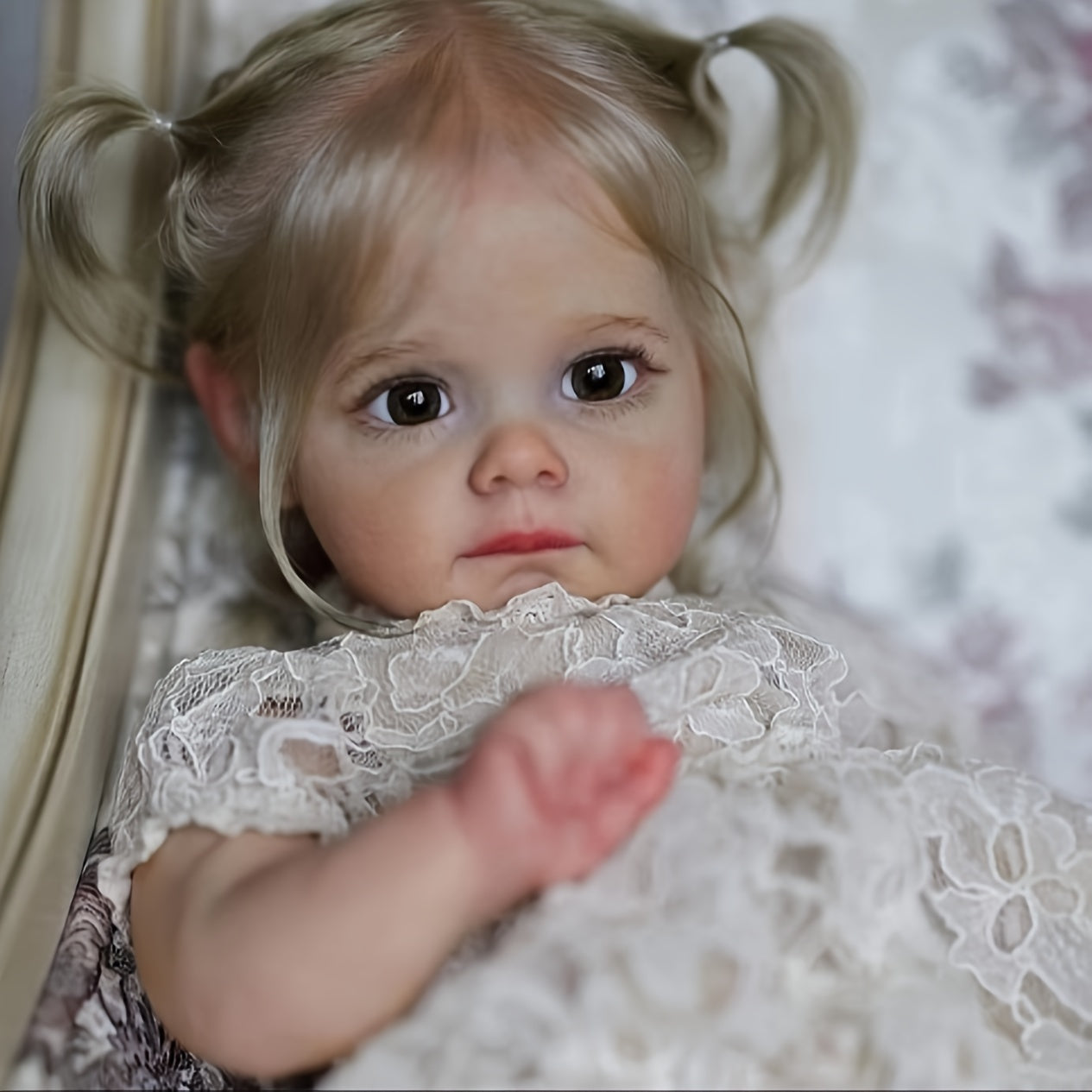 24 Inch Lifelike Soft Vinyl Reborn Doll Adorable Princess with Hand Rooted Hair