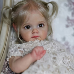 24 Inch Lifelike Soft Vinyl Reborn Doll Adorable Princess with Hand Rooted Hair