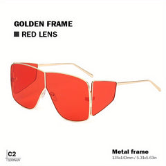 Oversized Square Shield Sunglasses UV400 Sun Shades for Driving Beach Party