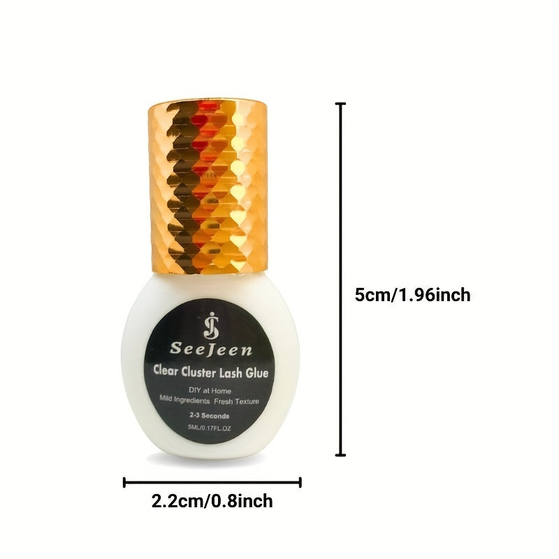 Clear Lash Glue for Cluster Eyelash Extensions Fast Drying Sensitive Waterproof