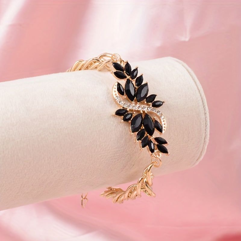 4pcs Resin Flower Bracelet Set for Women