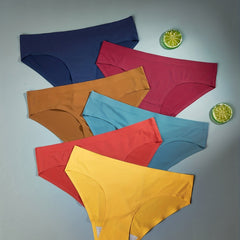 6pcs Mixed Bikini Panties Seamless Low Waist Intimates Women's Lingerie