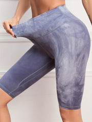 High Waist Tie Dye Yoga Shorts for Women