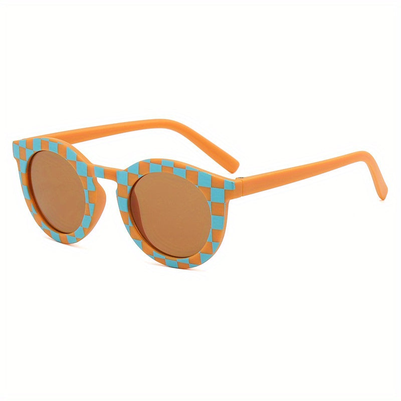 Y2K Checkerboard Plaid Sunglasses Sun Protection Holiday Accessories