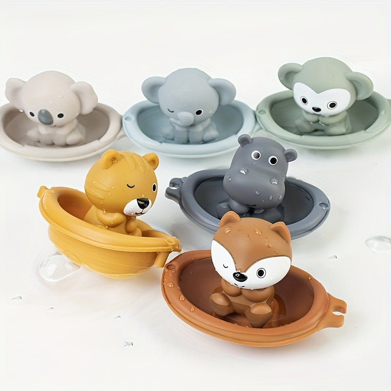 Animal Finger Puppets & Stacking Boats Bath Time Toys for Toddlers