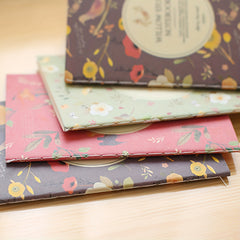 Flower Pattern Notebook Mini Pocket Stationery Gift Carry Notepad