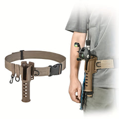 Portable Plastic Fishing Pole Insertion Belt With Rod Rack