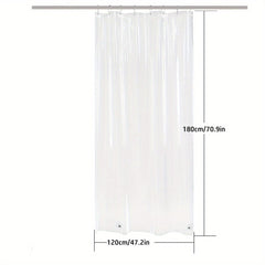 Clear Shower Curtain Liner Waterproof Lightweight Bathroom Accessory