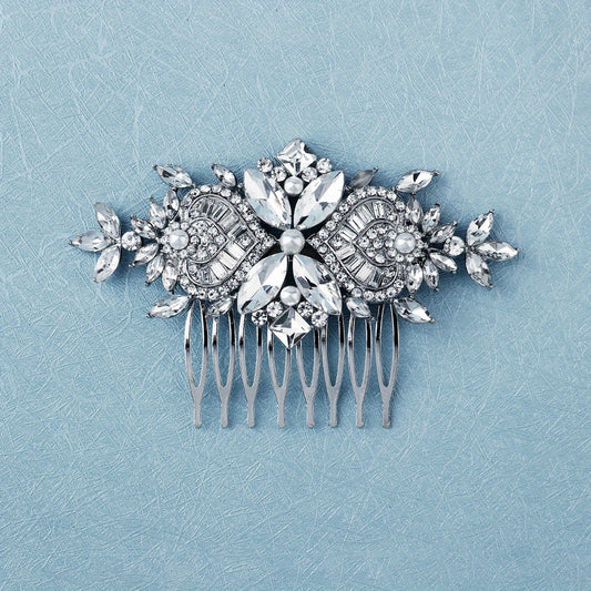 Rhinestone Hair Comb Bridal Hair Pieces Pearl Hair Accessories