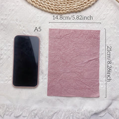 5pcs Double Layer Stone Grain Pleated Paper A4