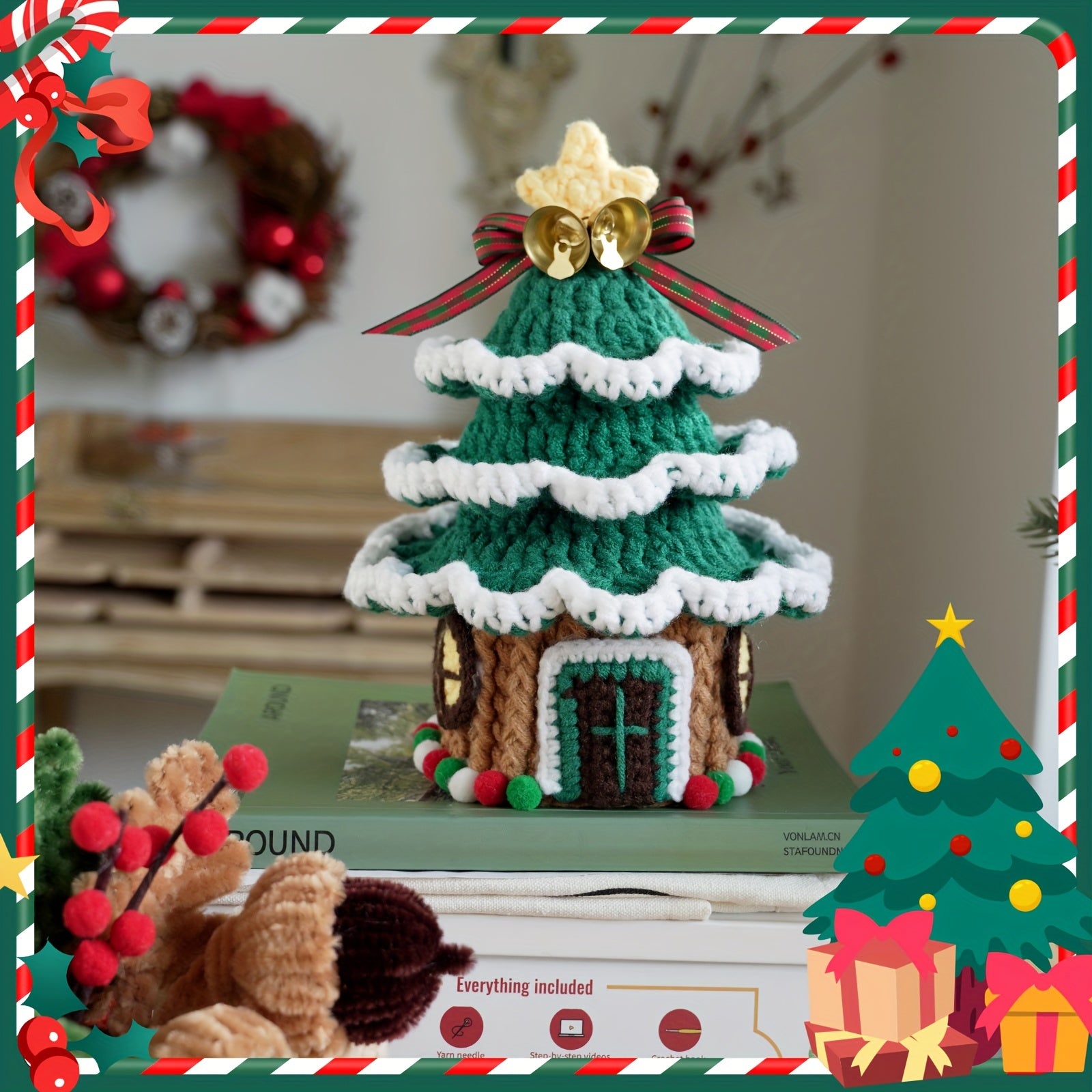 Crochet Material Package Christmas Tree Diy Ornaments Halloween Year's Christmas