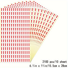 10 Red Arrow Stickers Self Adhesive Labels for Inspection Defec